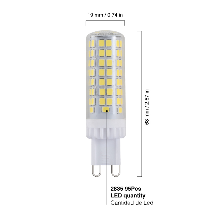 Lámpara LED G9 7W Cover Opal Blanco Neutro 4500°K 220-240VAC