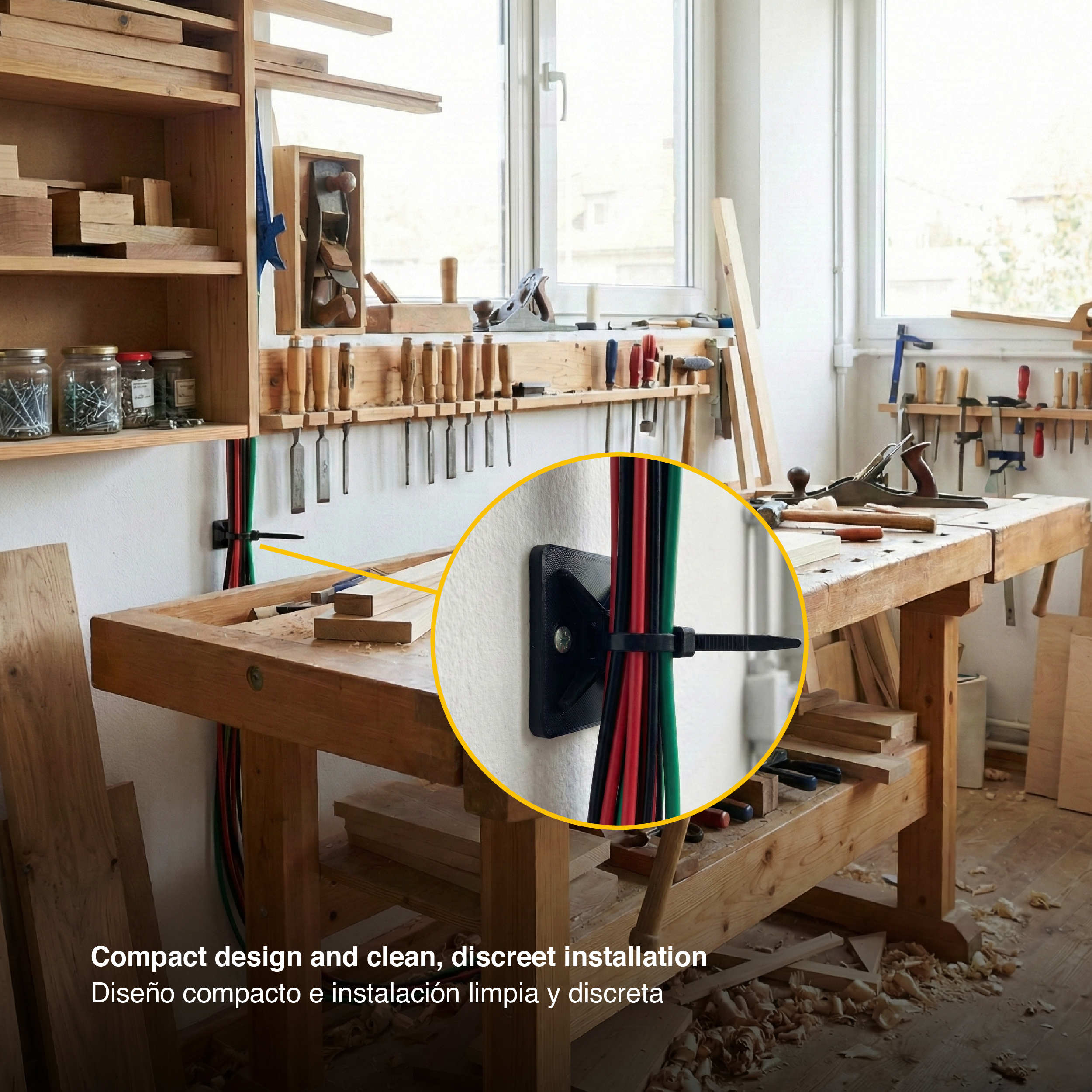 Accesorios para Precinto de Nylon Negro, x50 uds. 