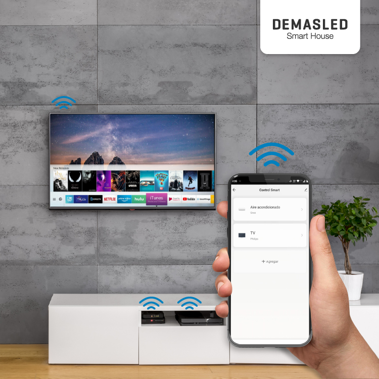 Control Remoto Smart WiFi+IR Universal con Sensor TyH 5V 433MHz 