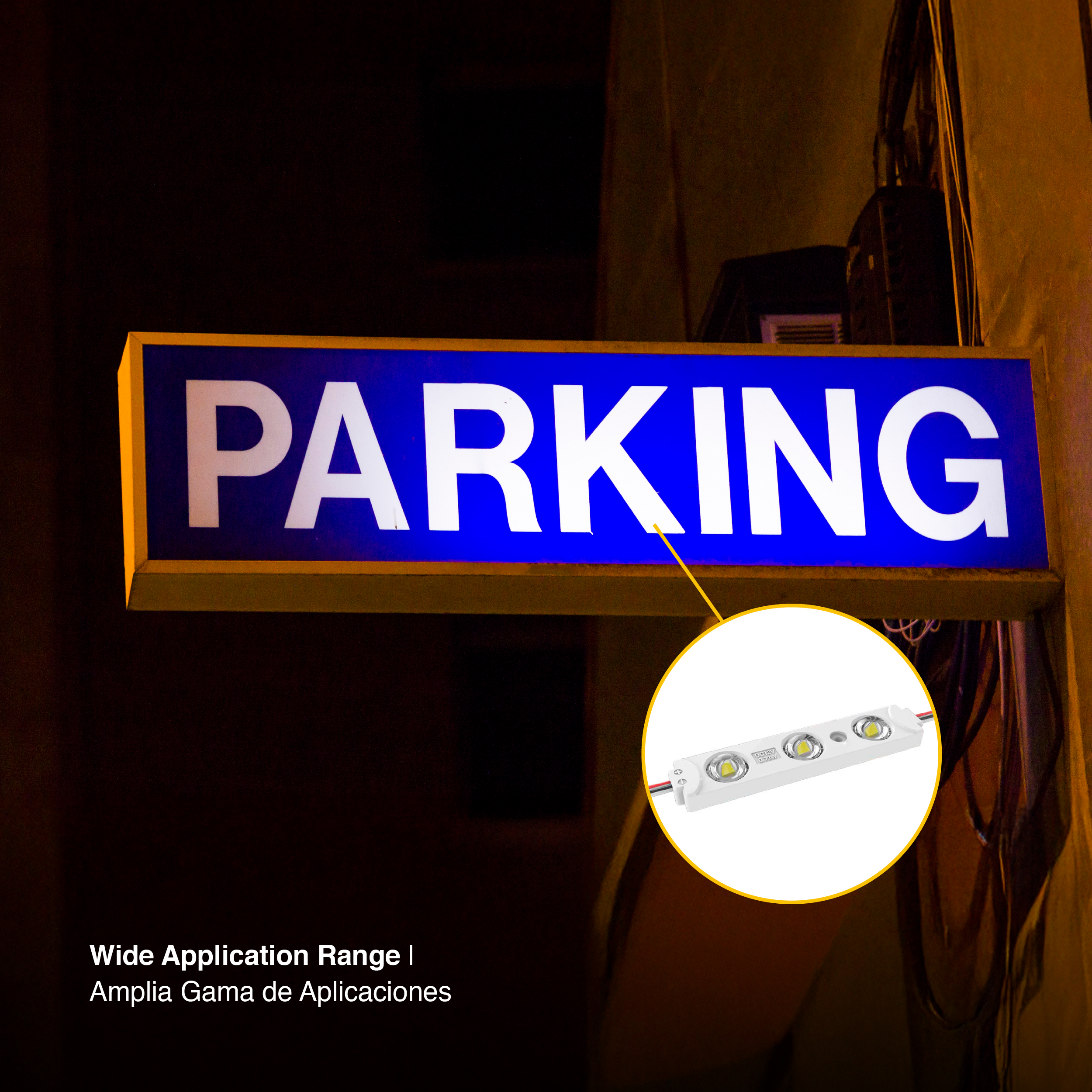 Módulo LED SMD2835, Frío 70Lm 6500K 3 LEDs 12V 0.72W Exterior IP65