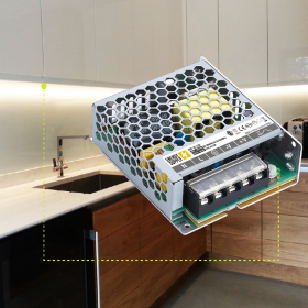 Fuente de Alimentación Switching Metalica 24V 36W 1.5A - Interior
