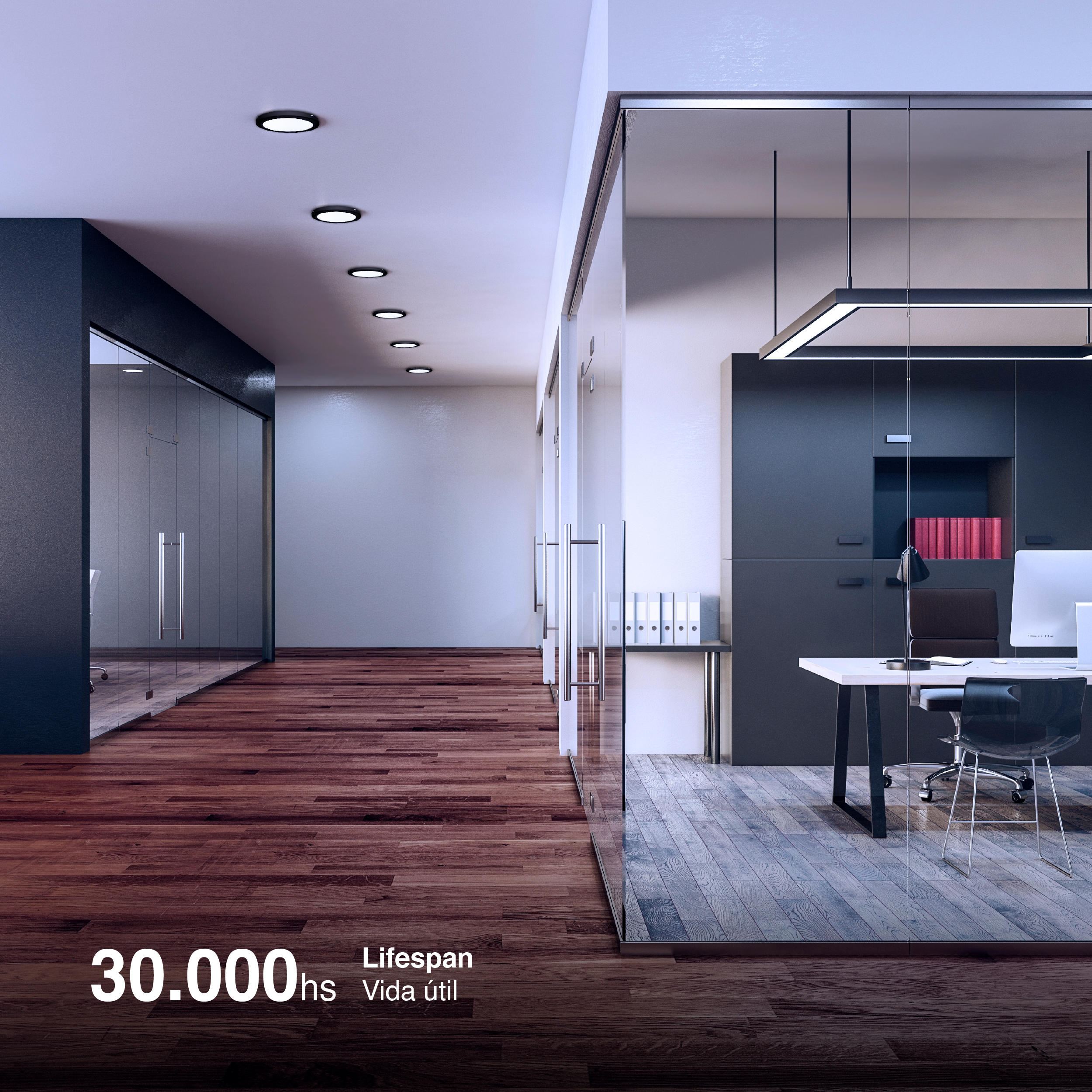 Plafón LED redondo negro de 22cm 18W 1230lm blanco Frío, de aplicar