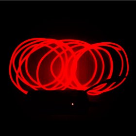 Guirnalda EL, Rojo Neón, 3m, x2 Baterias AA, No incluidas