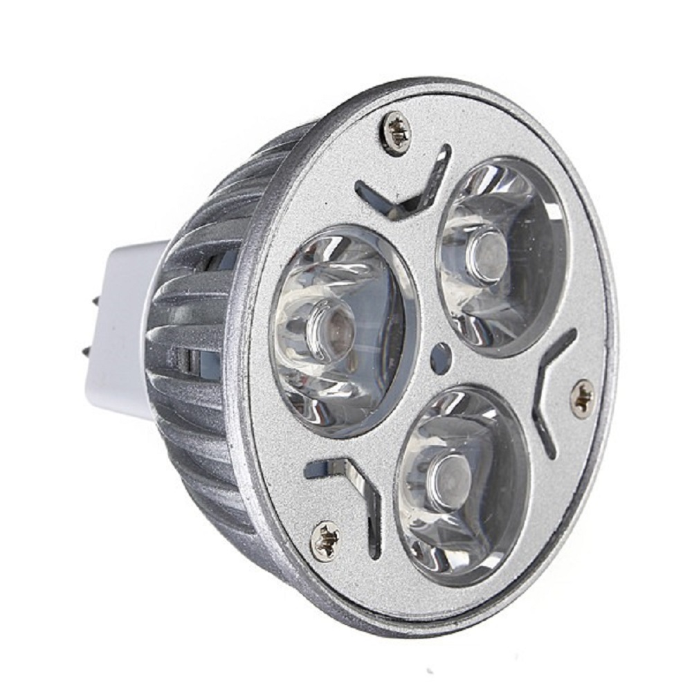 Bombilla MR16 3 Leds de 1 Watt Amarillo