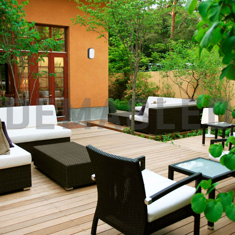 Aplique LED Exterior de Pared Ovalado 10W IP65 Negro 9,8×6cm 220V Blanco Neutro