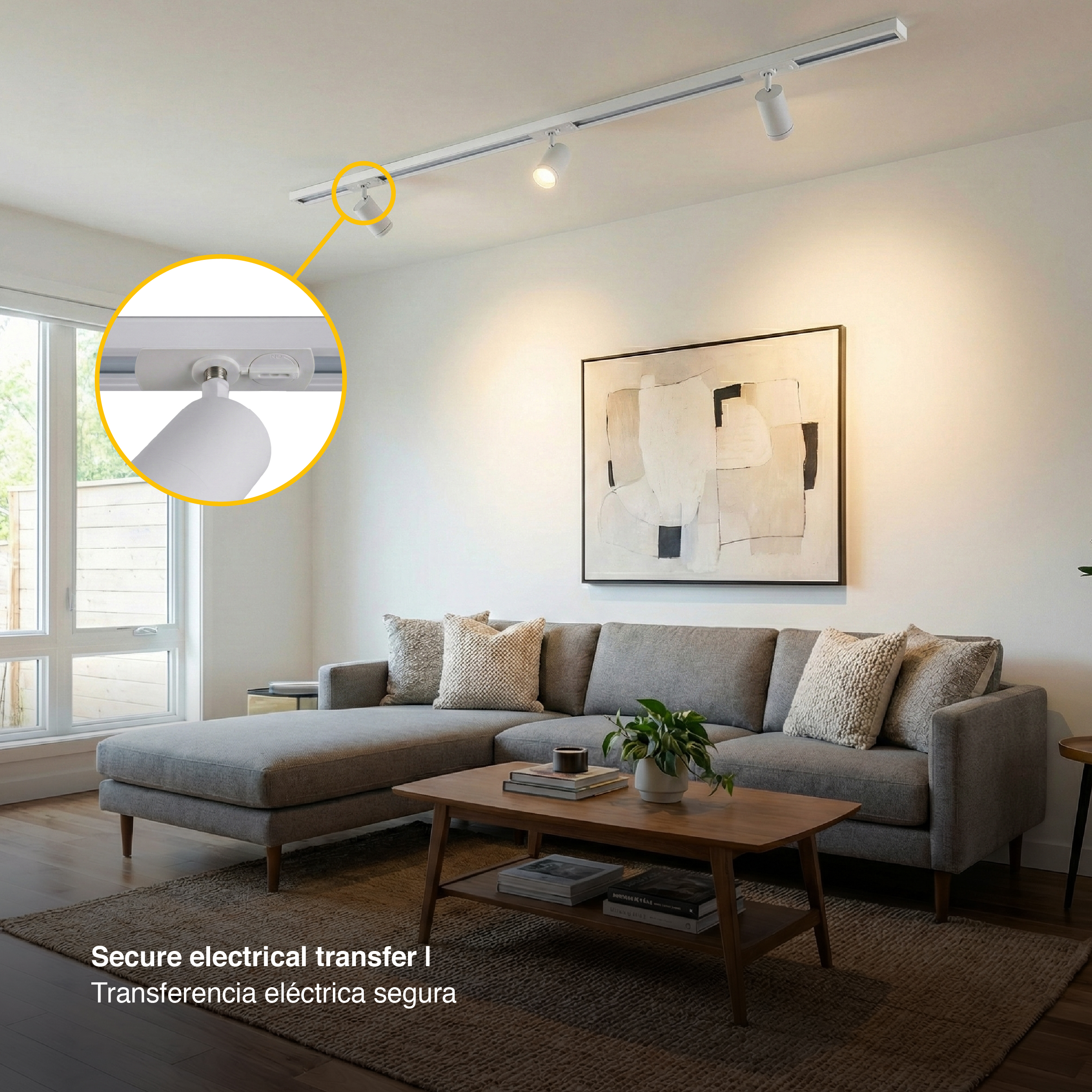 Adaptador para Riel LED Track Light Blanco 