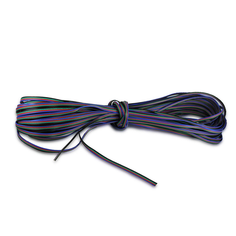 Cable 4 polos de 1mm RGB, 4x1mm (18AWG) 48V Máx. x10m