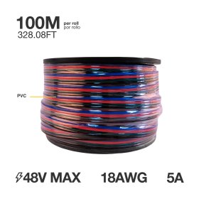 Cable 4 polos de 1mm RGB - 4x1mm (18AWG) - x100m, 48V Máx.
