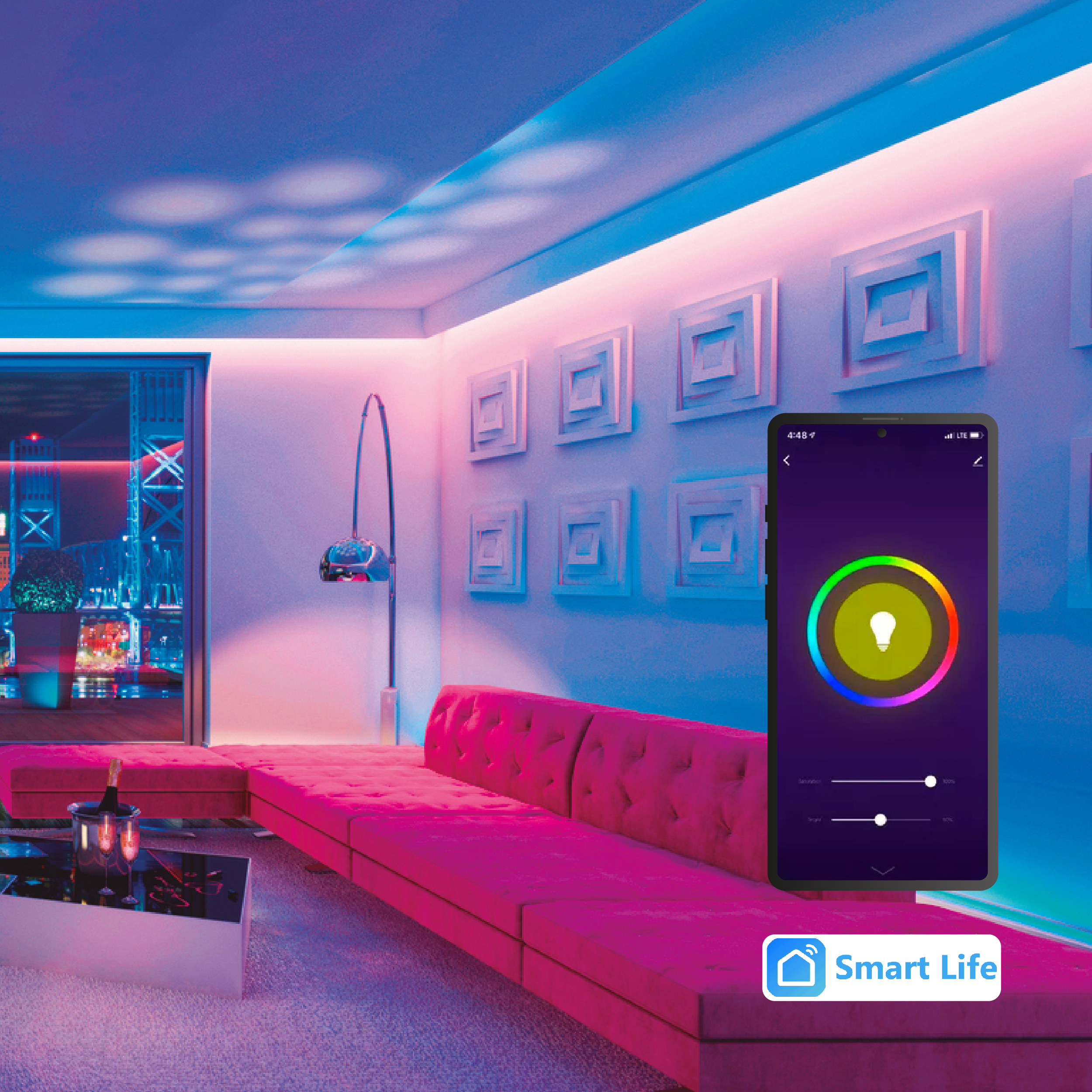 Controlador LED 5 en 1 WiFi 2.4GHz 12A máx. IP20