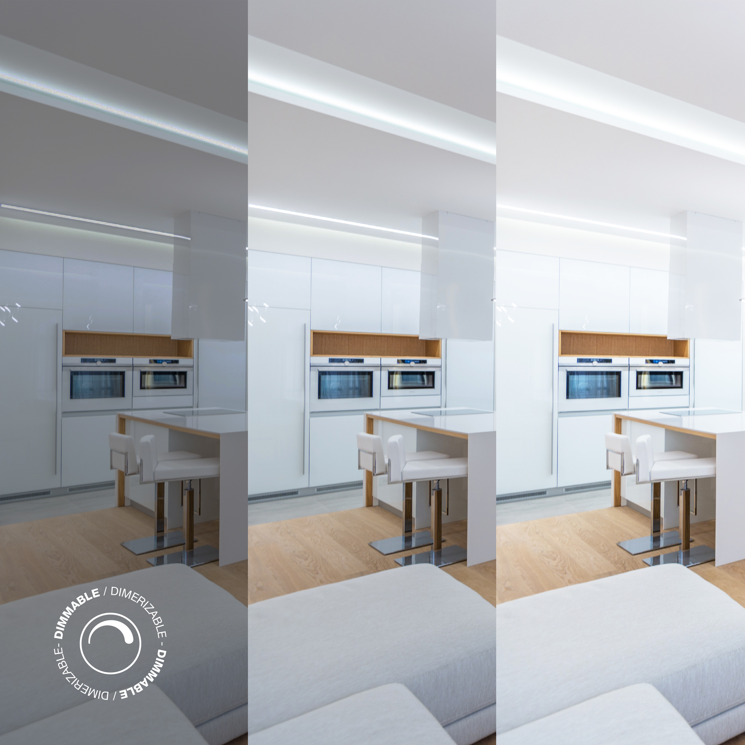 Tira LED COB 24V 11W/m, Blanco Frío 1100lm/m 480LEDs/m, 8mm, 5m