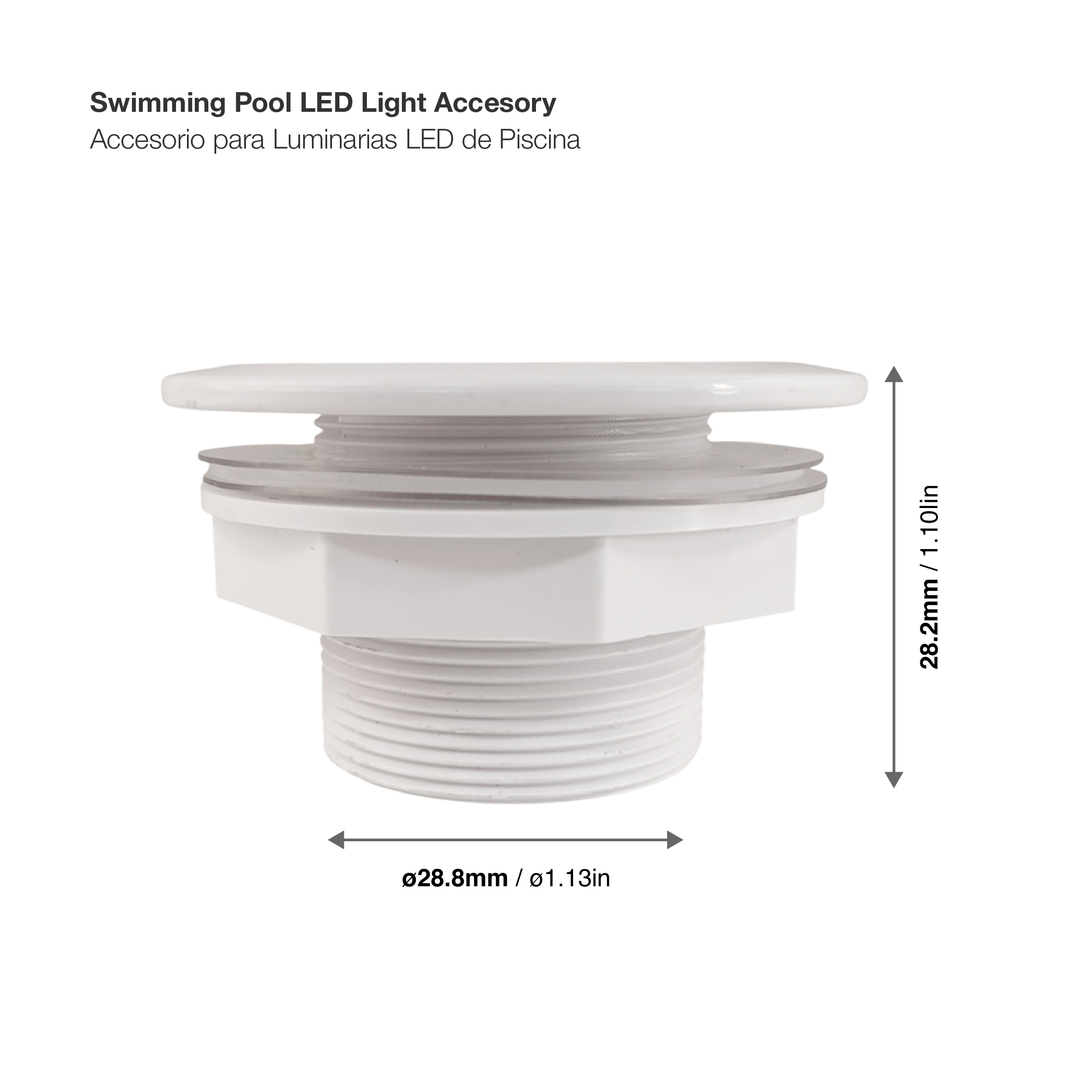 Accesorio para Luminarias de Piscina 28.8x28.2mm