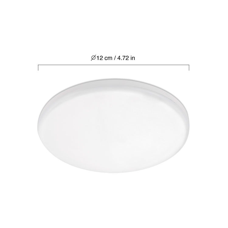 Panel LED redondo AJUSTABLE de 12cm 12W 1020lm Cálido De Embutir