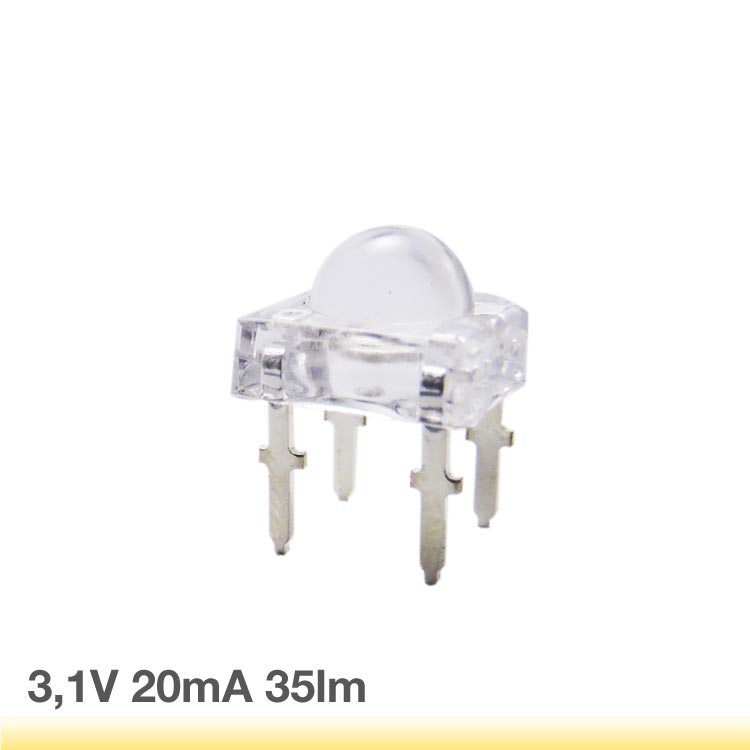 Piraña Blanco Cálido Triple Chip - 80°