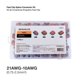 Kit de Conectores Empalme Fast Clip 2, 3, 4 y 5 polos x188 piezas
