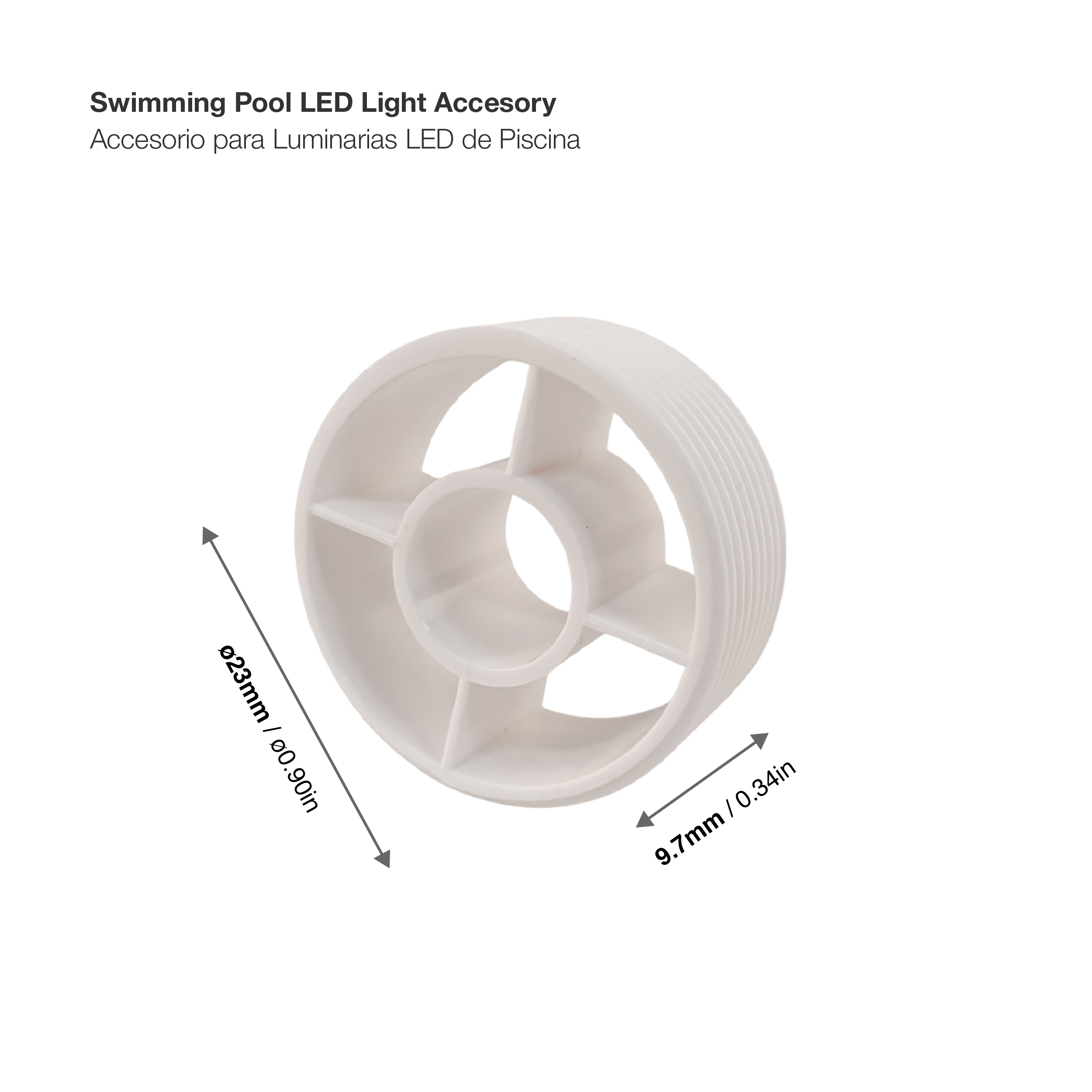 Accesorio para Luminarias de Piscina 23x9.7mm