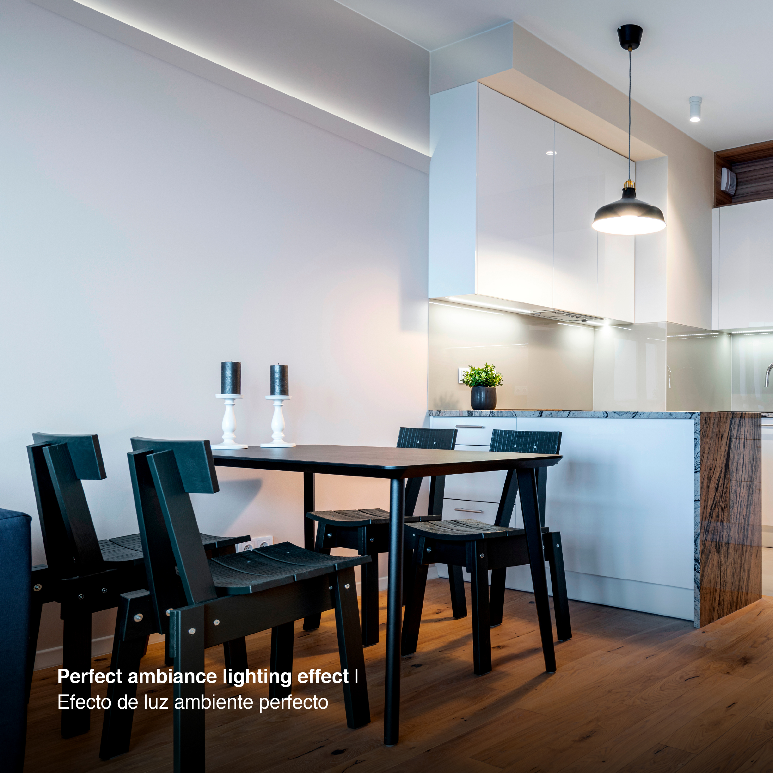 Perfil de Aluminio Esquinero 37,4x48,6mm Blanco, Cover Opal Blanco x 2m