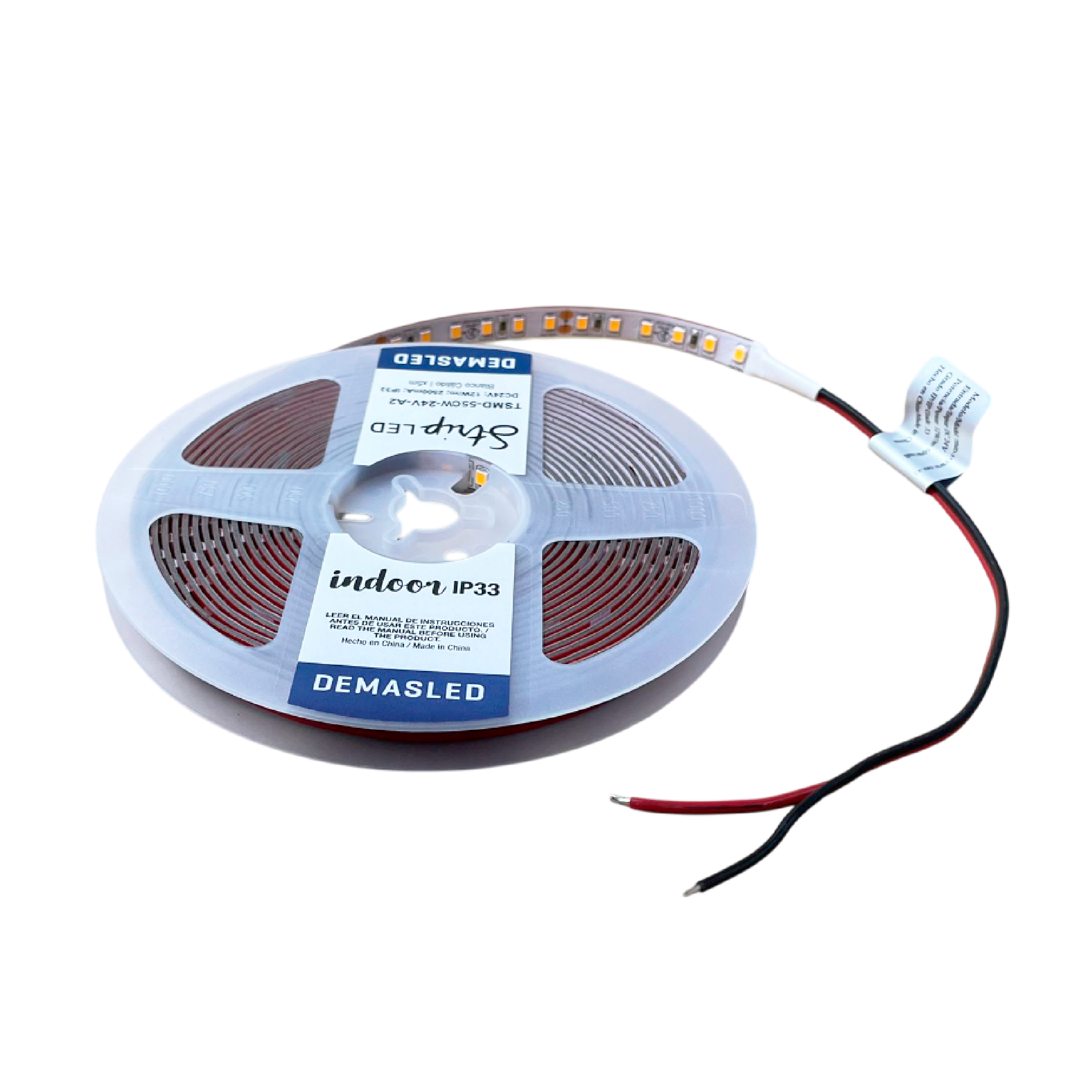 Tira LED SMD2835 24V 12W/m, Frío 1200lm/m 120 LEDs/m, 8mm PBC, 5m