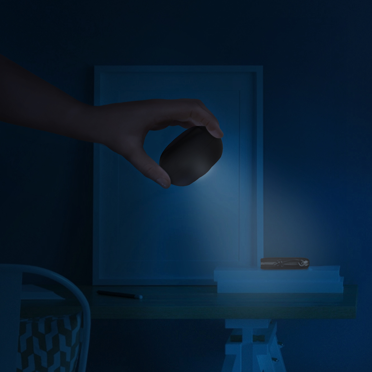 Lámpara de Mesa LED Magnética Negro 3W Mix Recargable 1800mAh