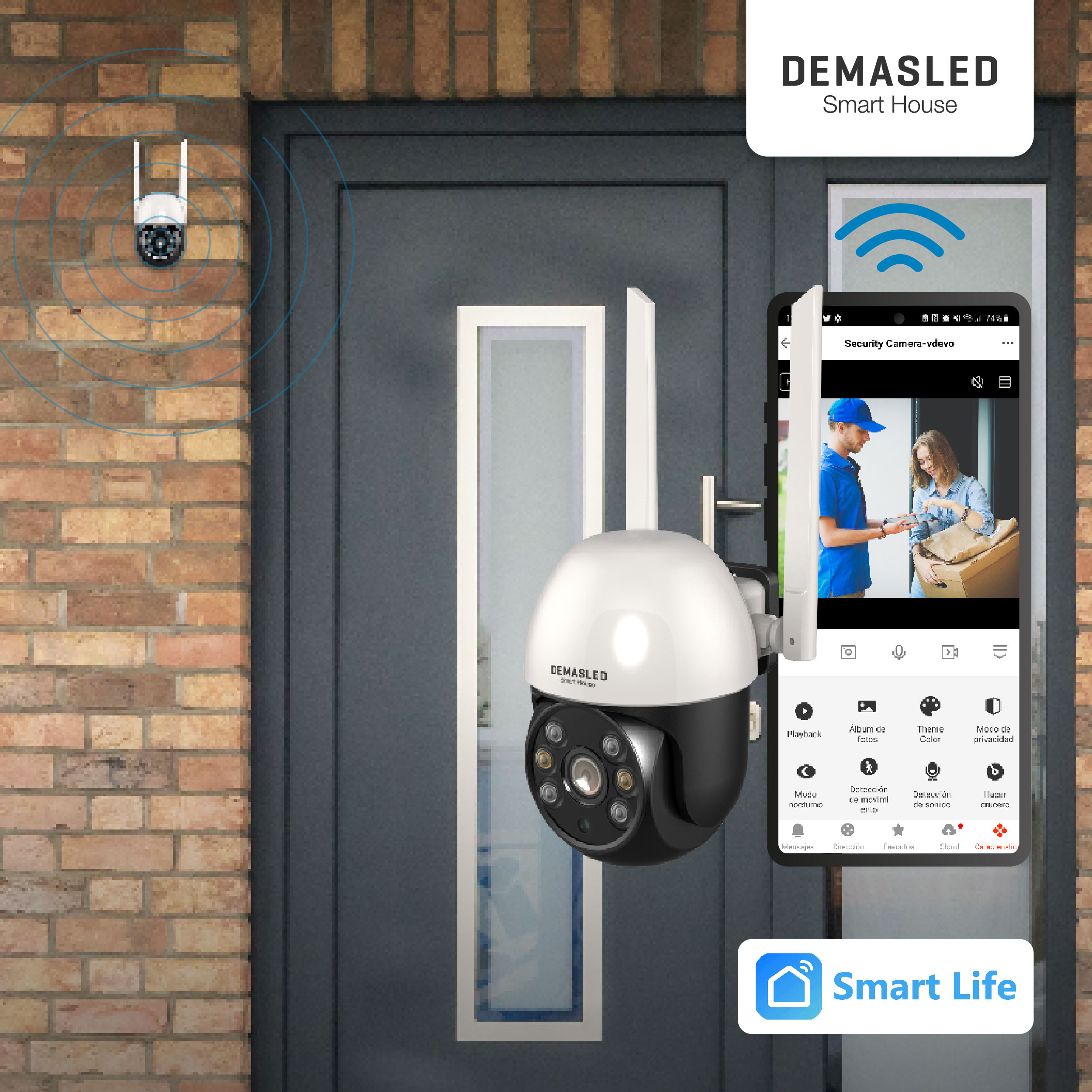 Cámara Smart WIFI HD de exterior 1080p 12V IP65