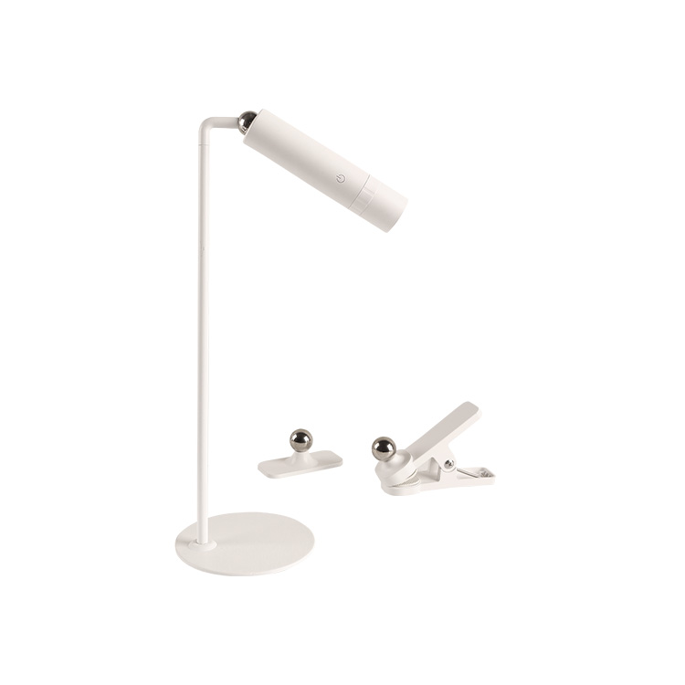 Lámpara Velador Magnético Blanco 3W Blanco Cálido 3000K Batería Recargable 1200mAh 