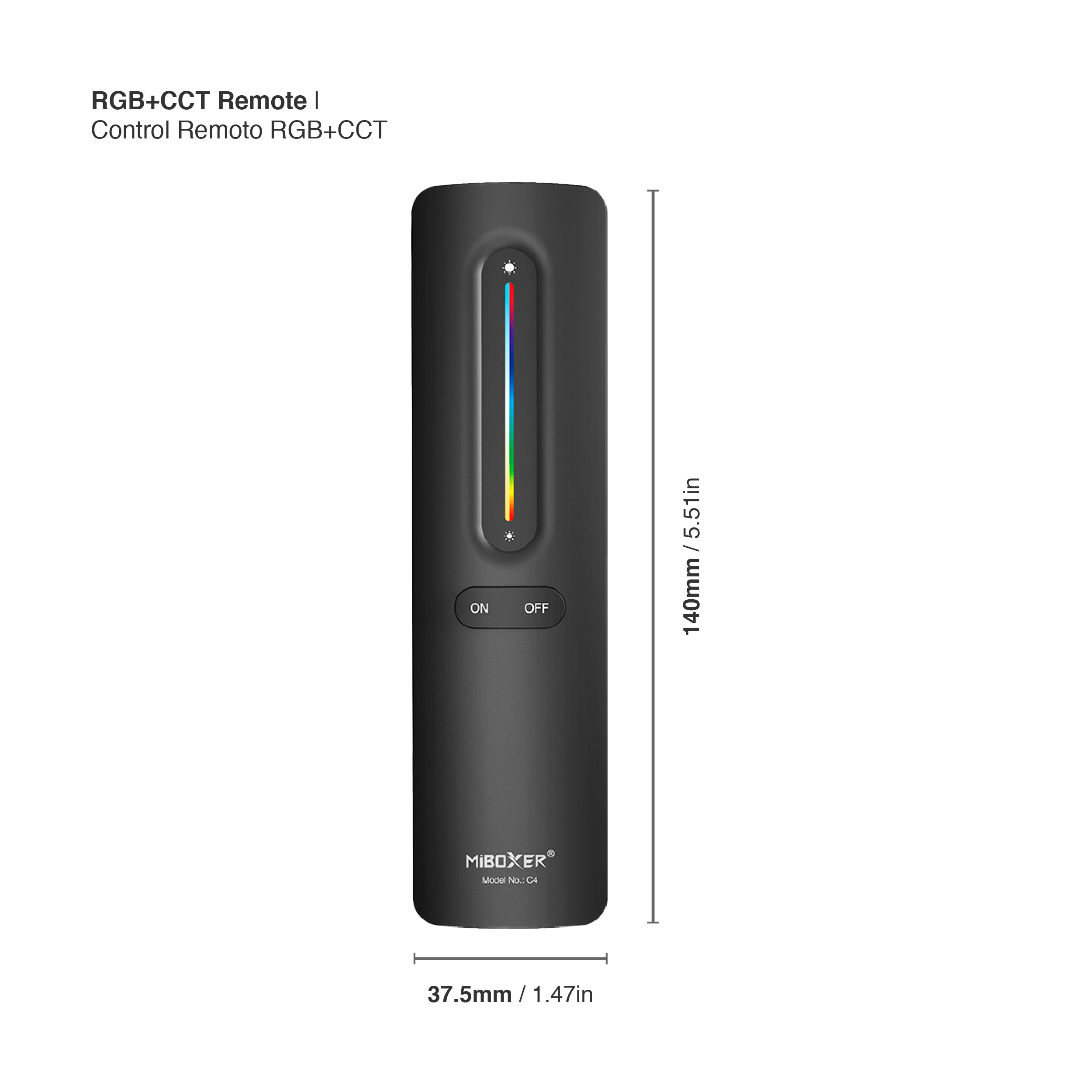 Control Remoto RGB+CCT 3V 2.4GHz