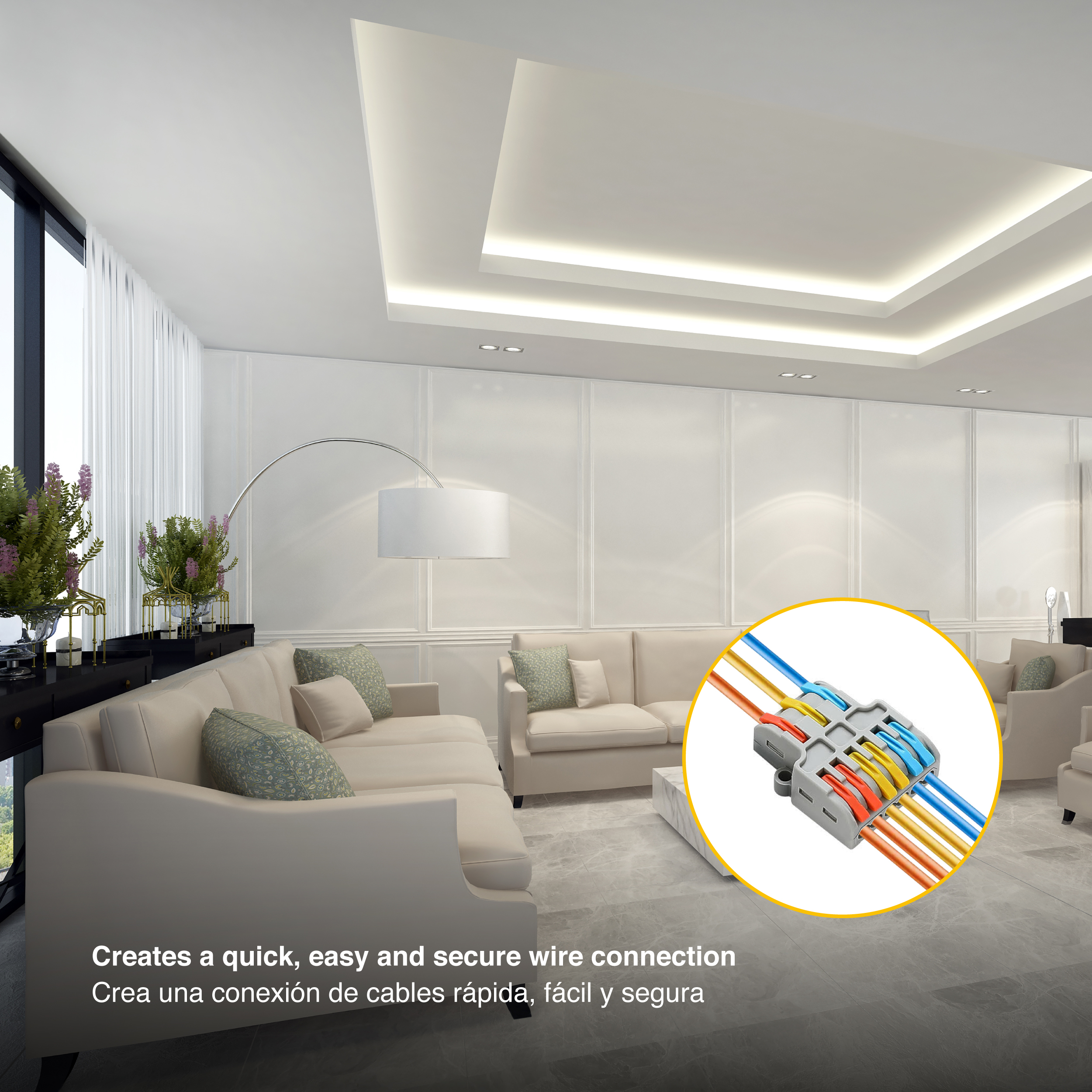 Conector Empalme Fast Clip, 3 a 6 Polos