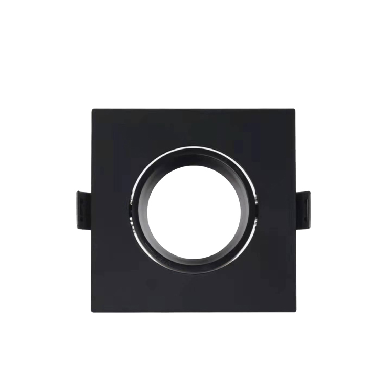 Spot Plástico Móvil Negro 9.2x9.2cm Corte 7.5cm para Dicroica GU10