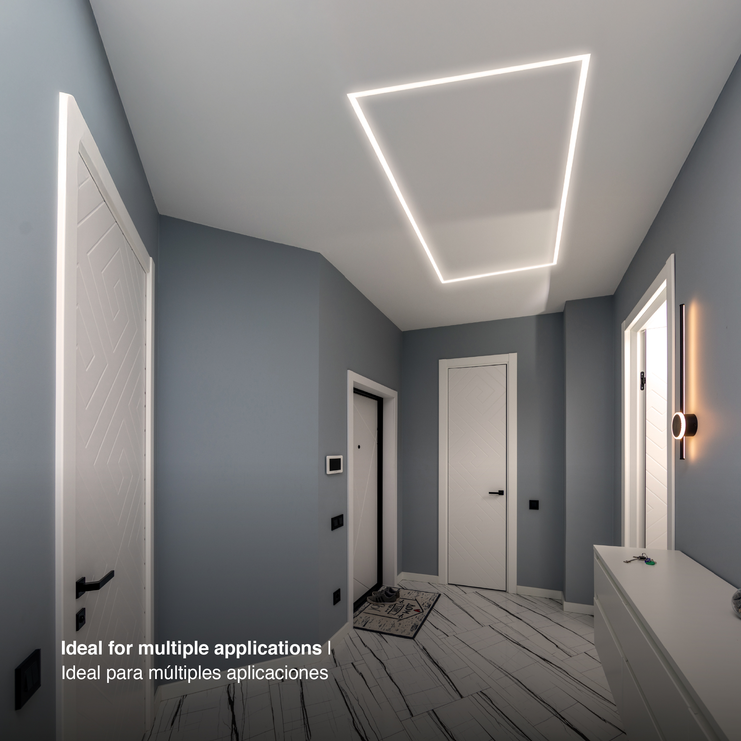 Marco Luminoso LED de 120x60cm 65W 4000lm blanco Cálido 3000K