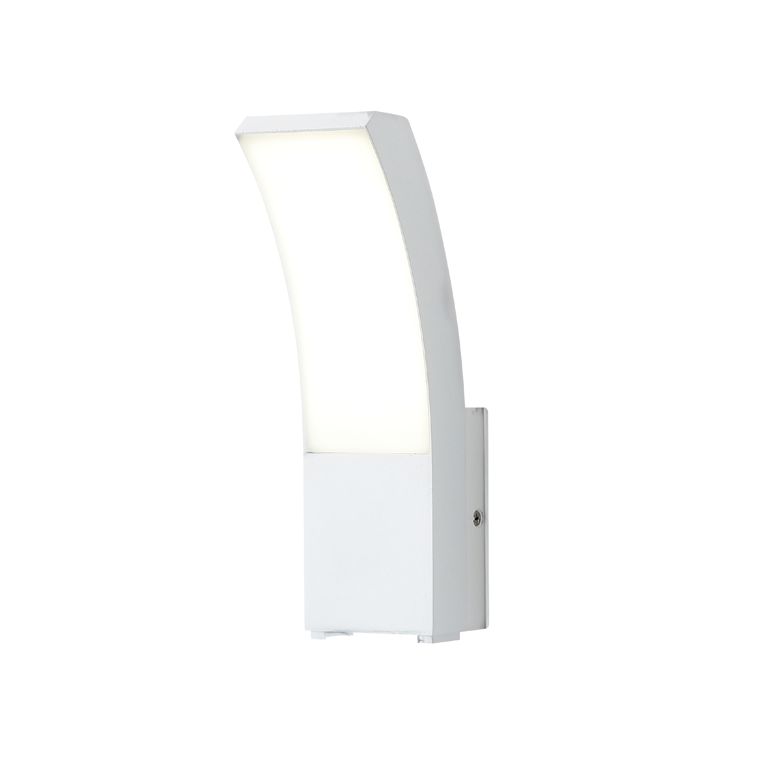 Aplique LED Exterior de Pared Curvo 12W IP65 Blanco 24×16cm 220V Blanco Neutro