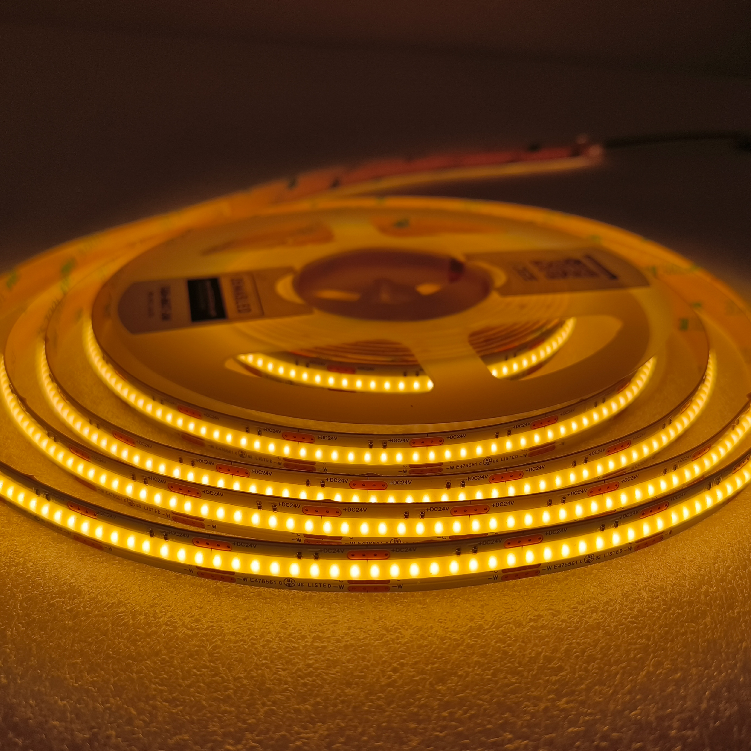 Tira LED COB 24V 16W/m CW-WW-CCT 80lm/m 608 LEDs/m, 10mm PCB x5m