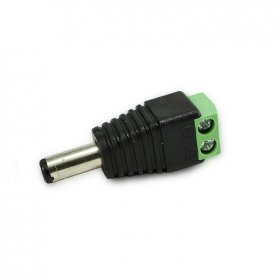 Conector Jack Macho con Bornera. MAx 12v3amps. 24v1.5amp
