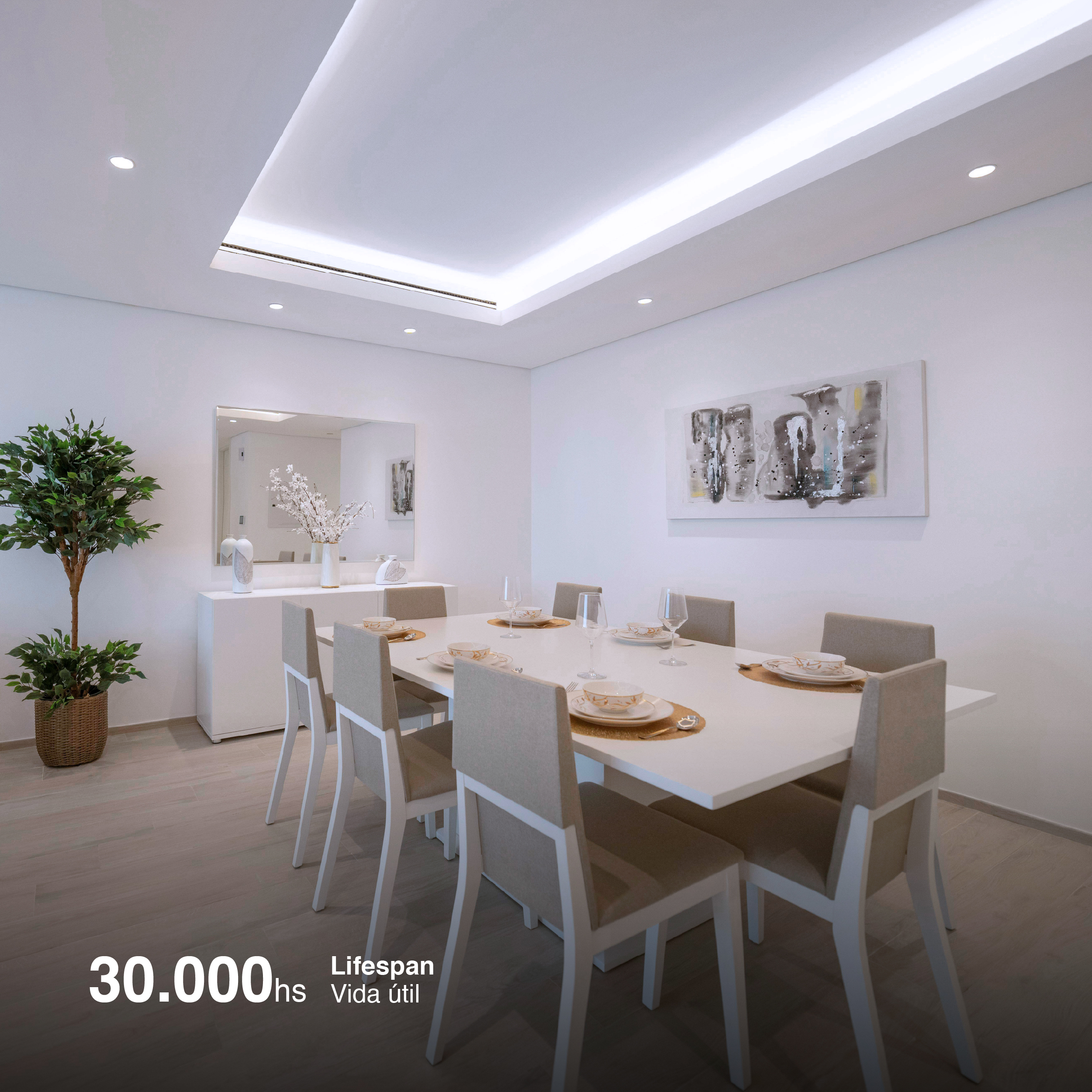 Tira LED SMD2835 24V 12W/m, Frío 1200lm/m 120 LEDs/m, 8mm PBC, 5m