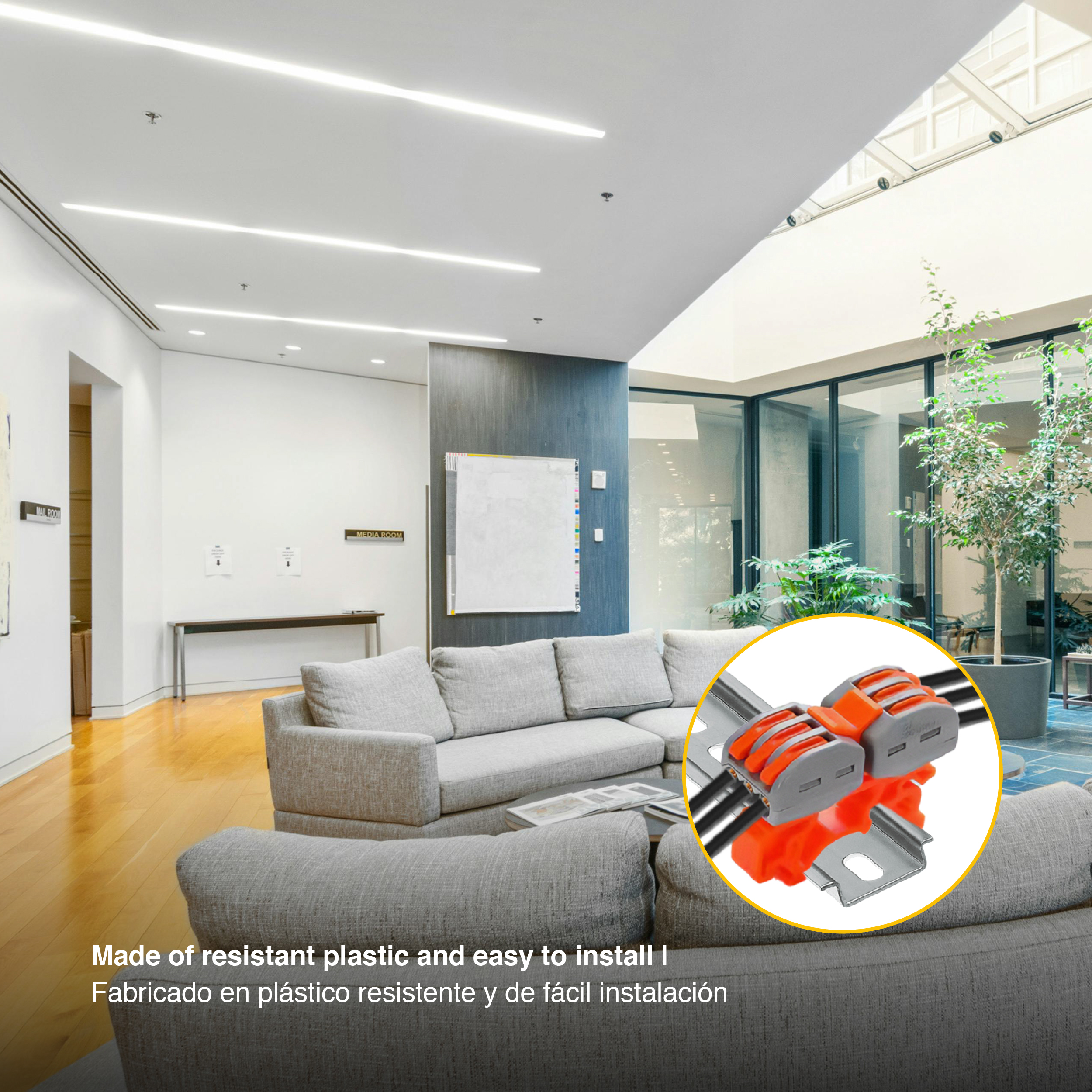 Base de fijación para Conectores tipo Carril Din 426x33,9mm 