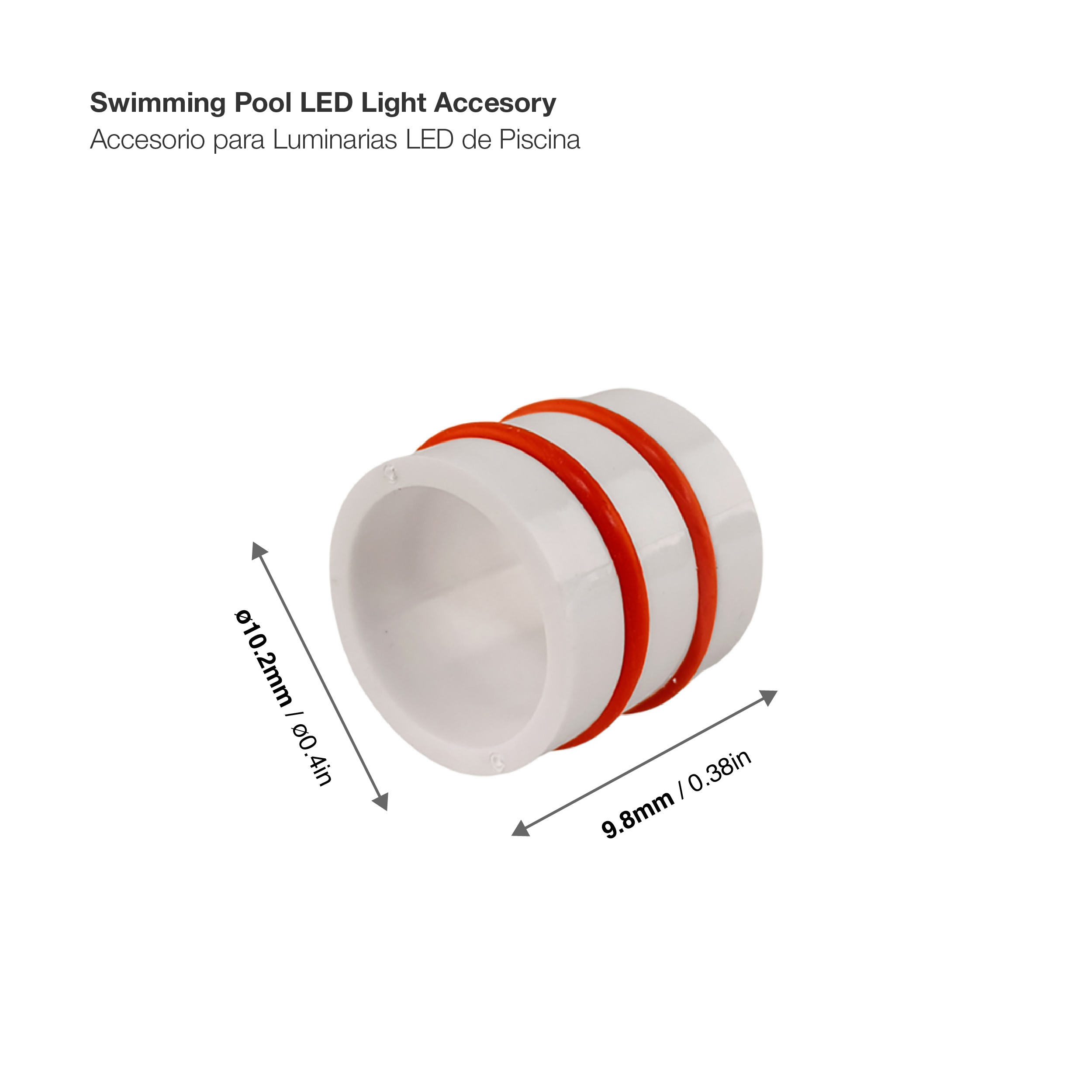 Accesorio para Luminarias de Piscina 10.2x9.8mm