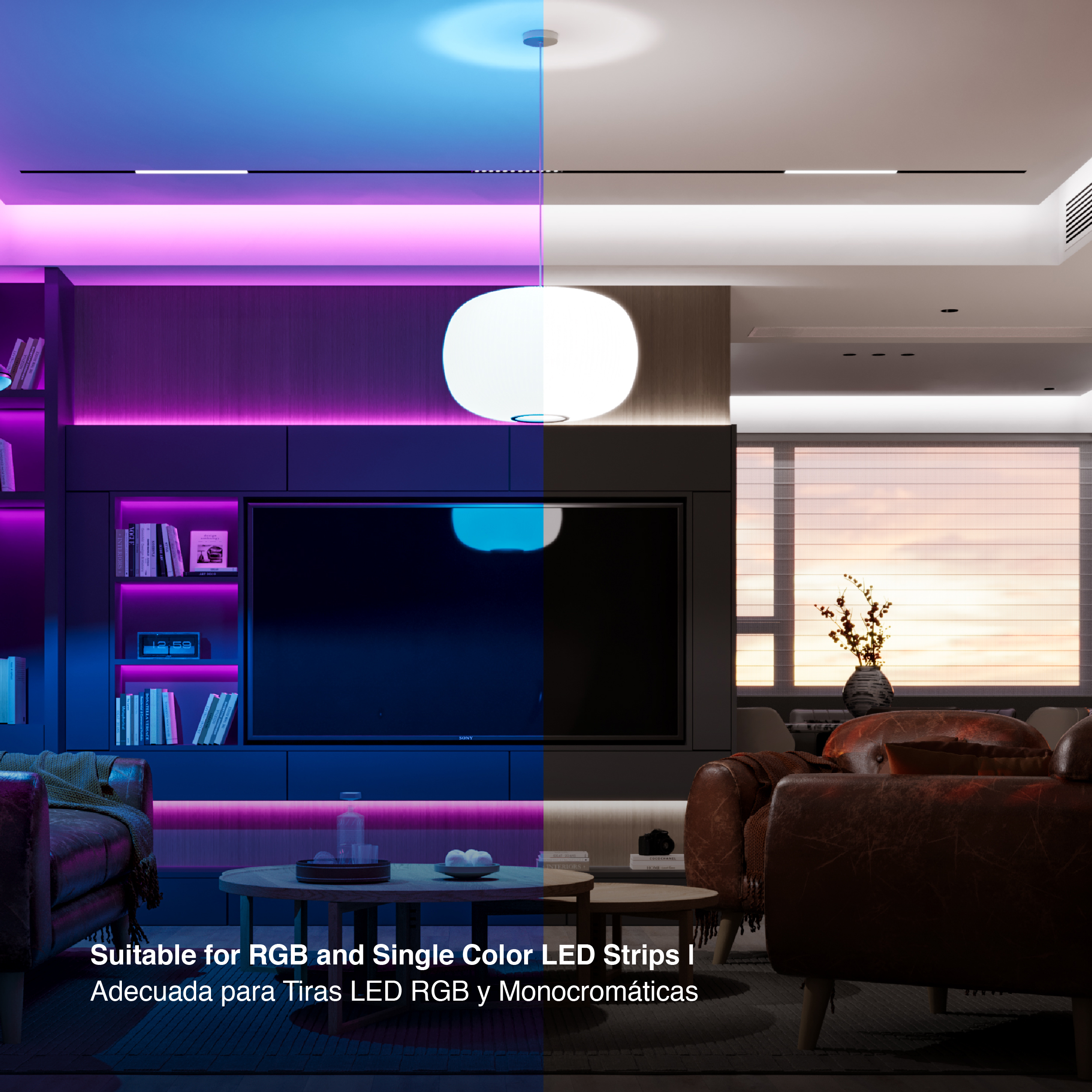 Controlador LED Pixel 5 en 1 RGB+RGBW CCT 5-24V 10A 2,4Ghz.