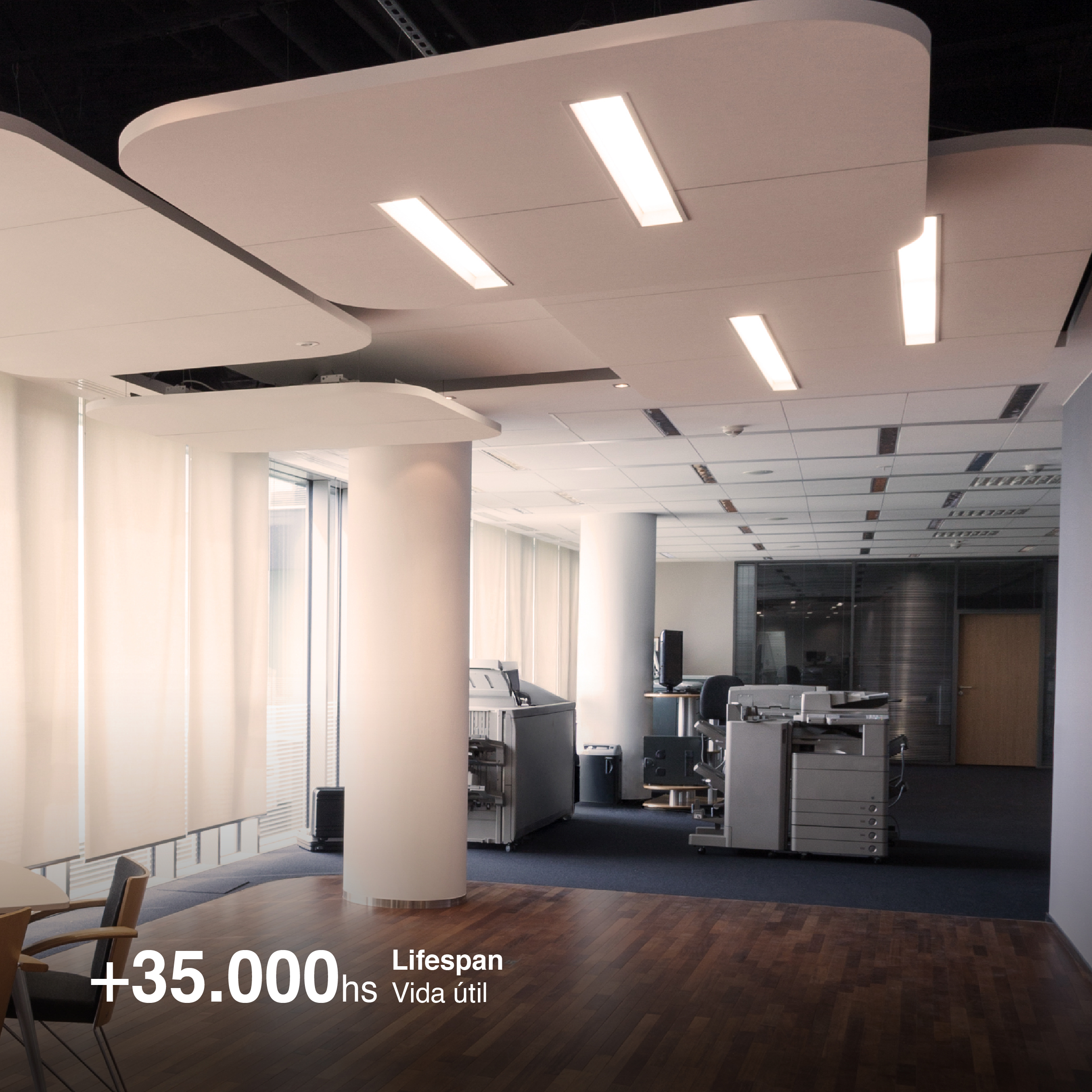 Panel BACKLIGHT LED 48W, 30 x 120cm, 48W, blanco Cálido, Aplicar