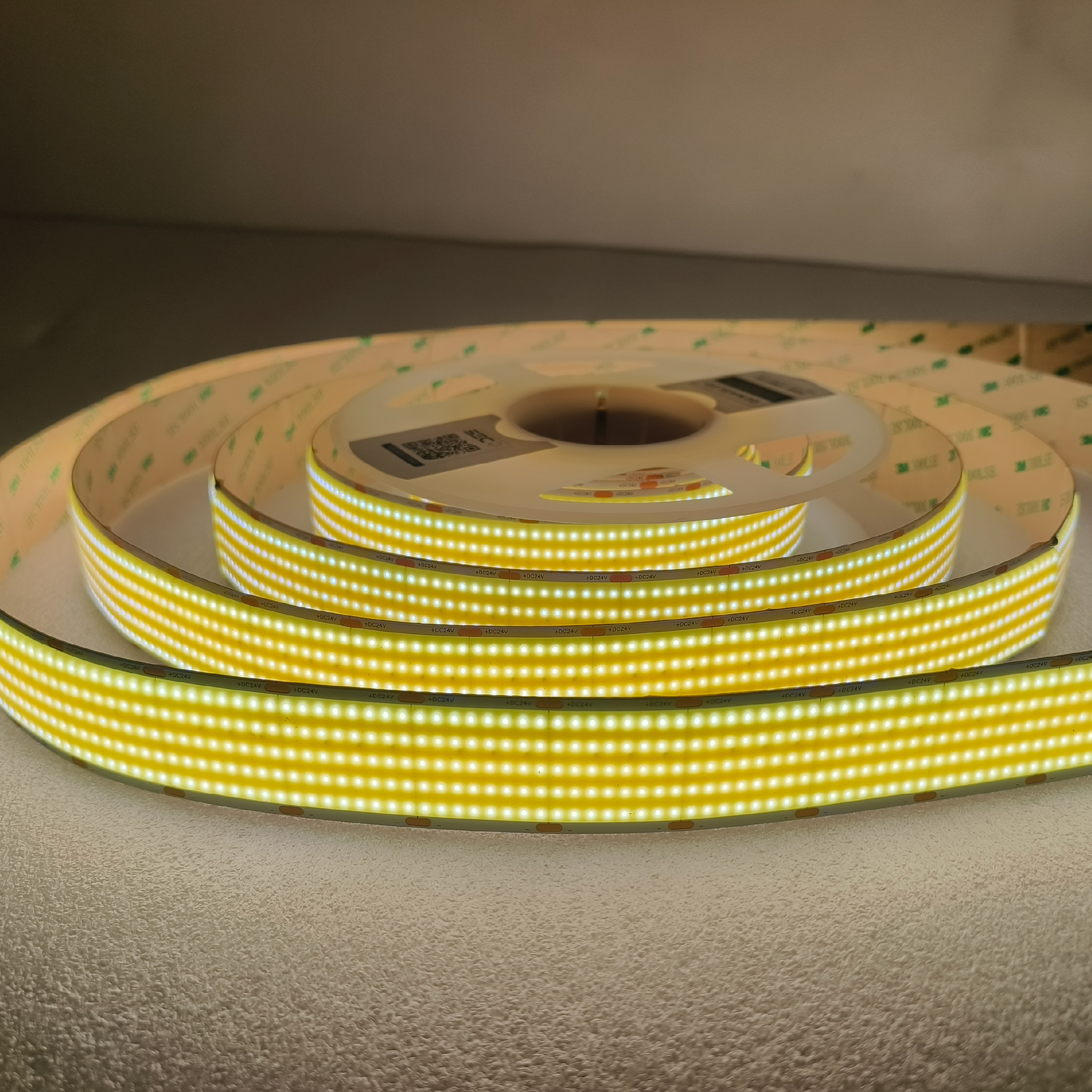 Tira LED COB 24V 40W/m Blanco Neutro 4800lm/m 1600 LEDs/m, 30mm PCB IP33 x5m 