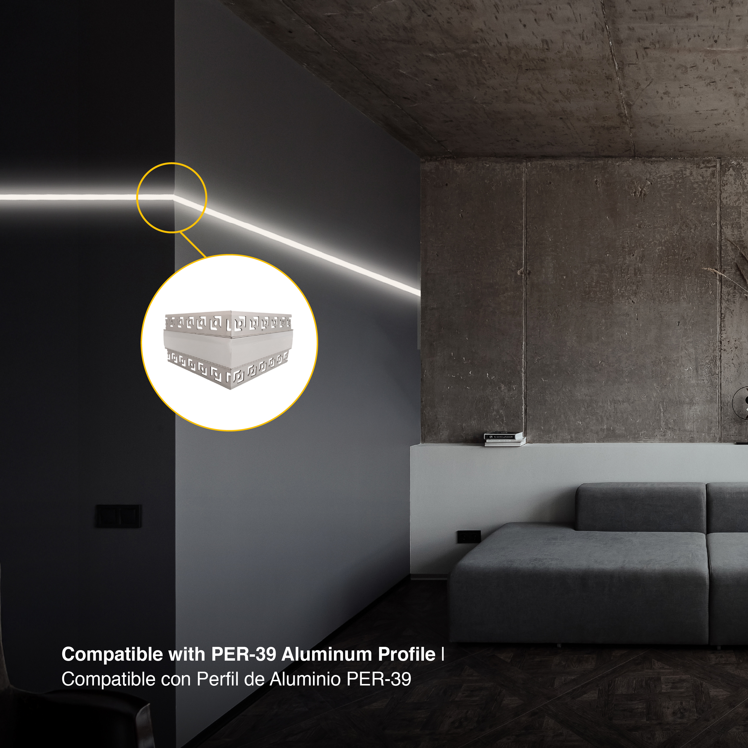 Conector en L Esquina Exterior para PER-39