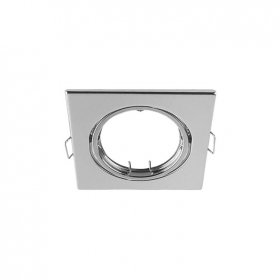 Spot Móvil Cromado 9x9cm Corte 6.5cm Lámparas GU10 y MR16