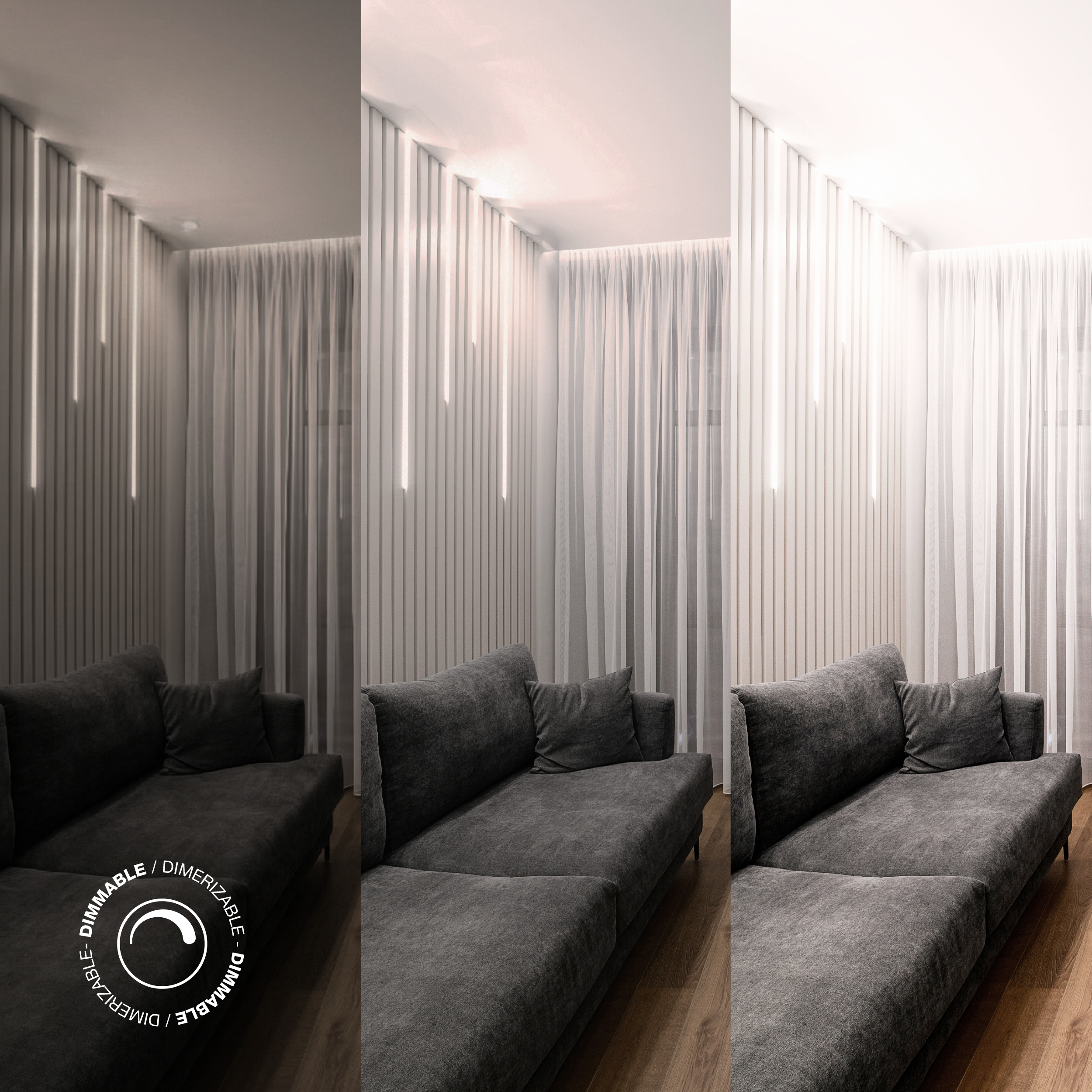 Tira LED COB 12V 11W/m, Blanco Neutro 1100lm/m 480 LEDs/m, 8mm, 5m