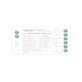 Controlador LED 5 en 1 WiFi 2.4GHz 12A máx. IP20