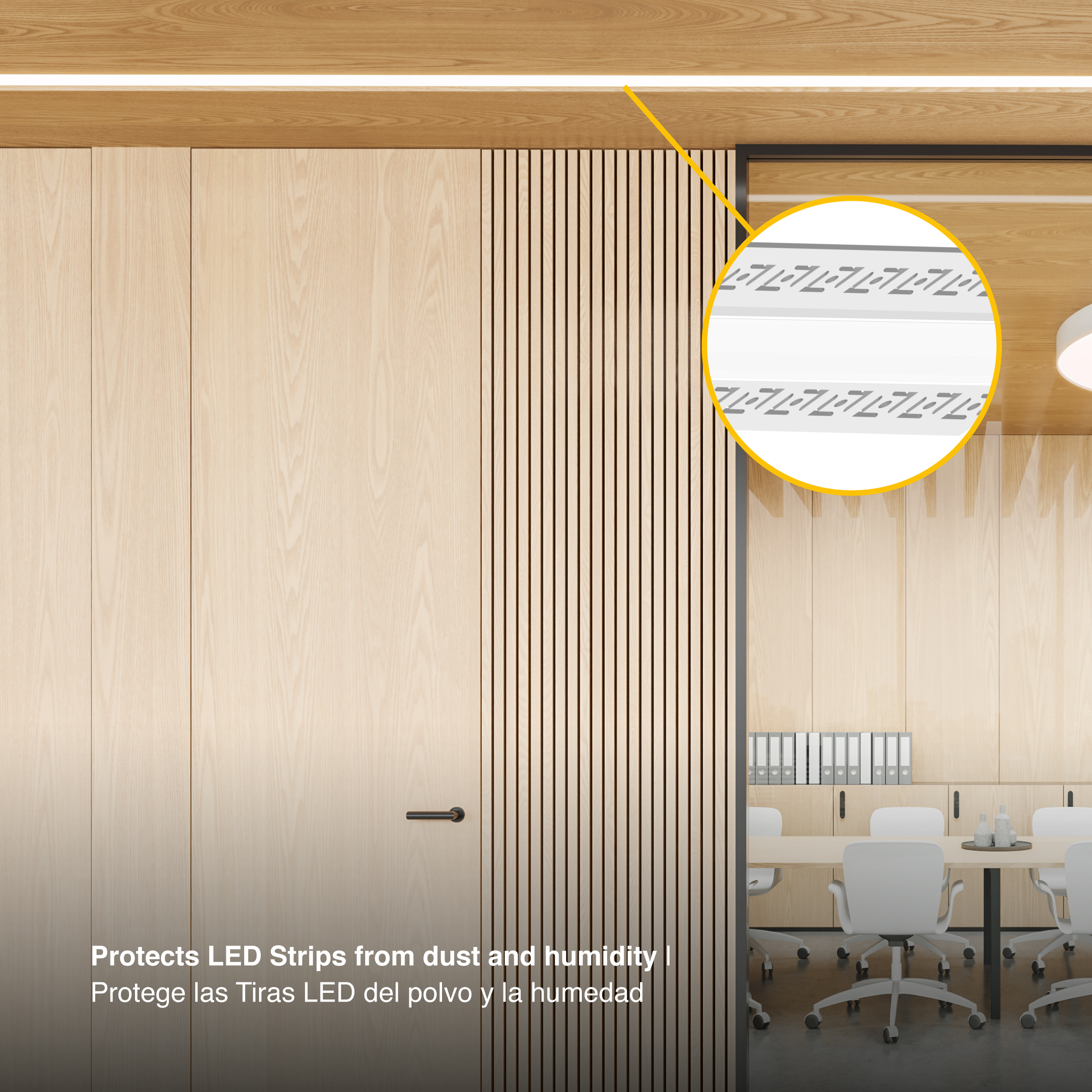 Cubierta para Perfil de Aluminio 88x18,5mm FLAT Blanco Opal, 16m