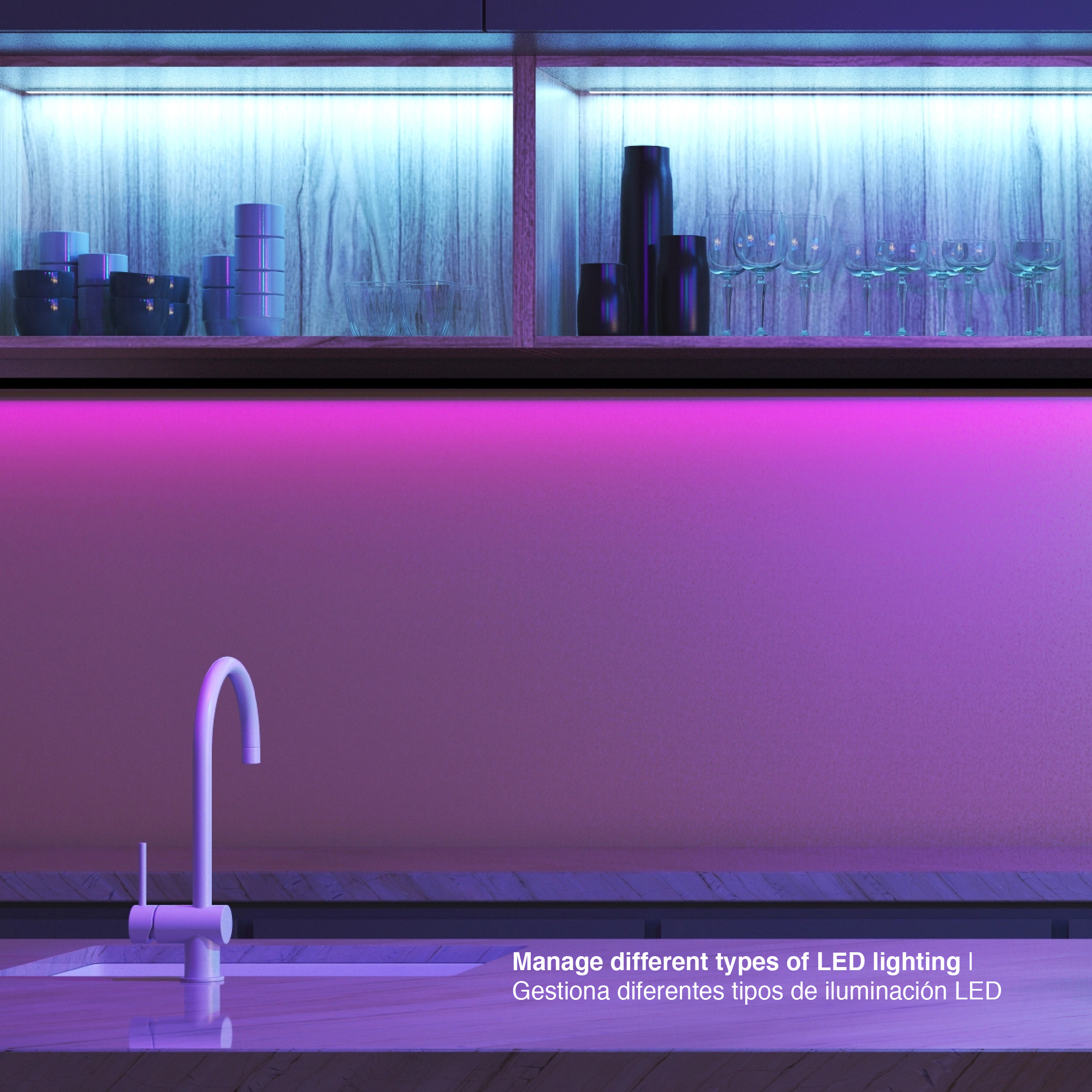 Controlador LED 5 en 1 Resistente al Agua RGB+CCT 2.4GHz 12A máx. 12-24V IP66