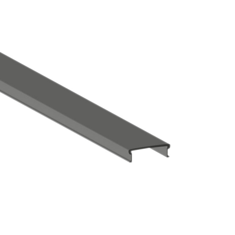 Cubierta FLAT Negro Opal, 2m, para Perfil de Aluminio