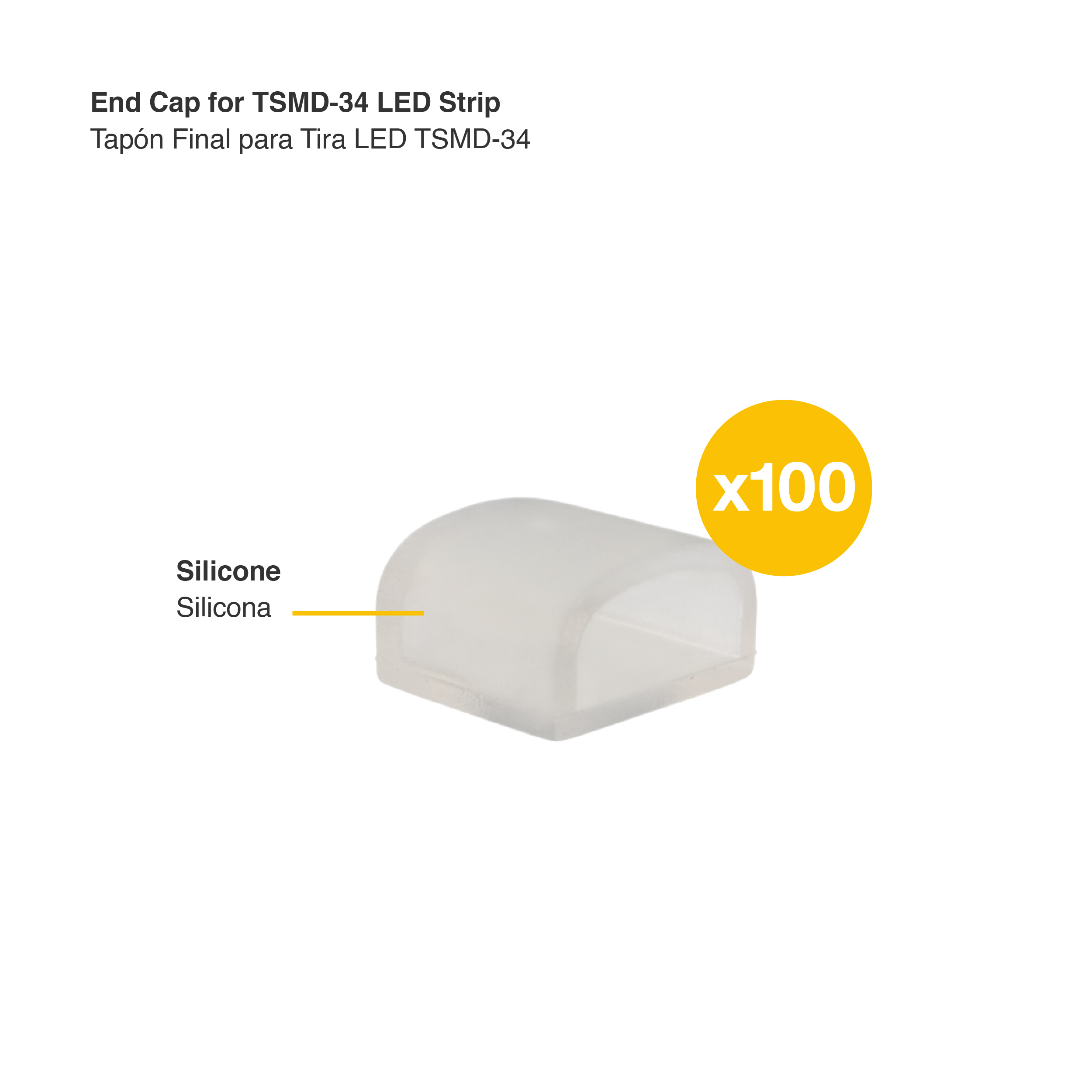 End Cap for LED Strip (TSMD-34) x 100 uds