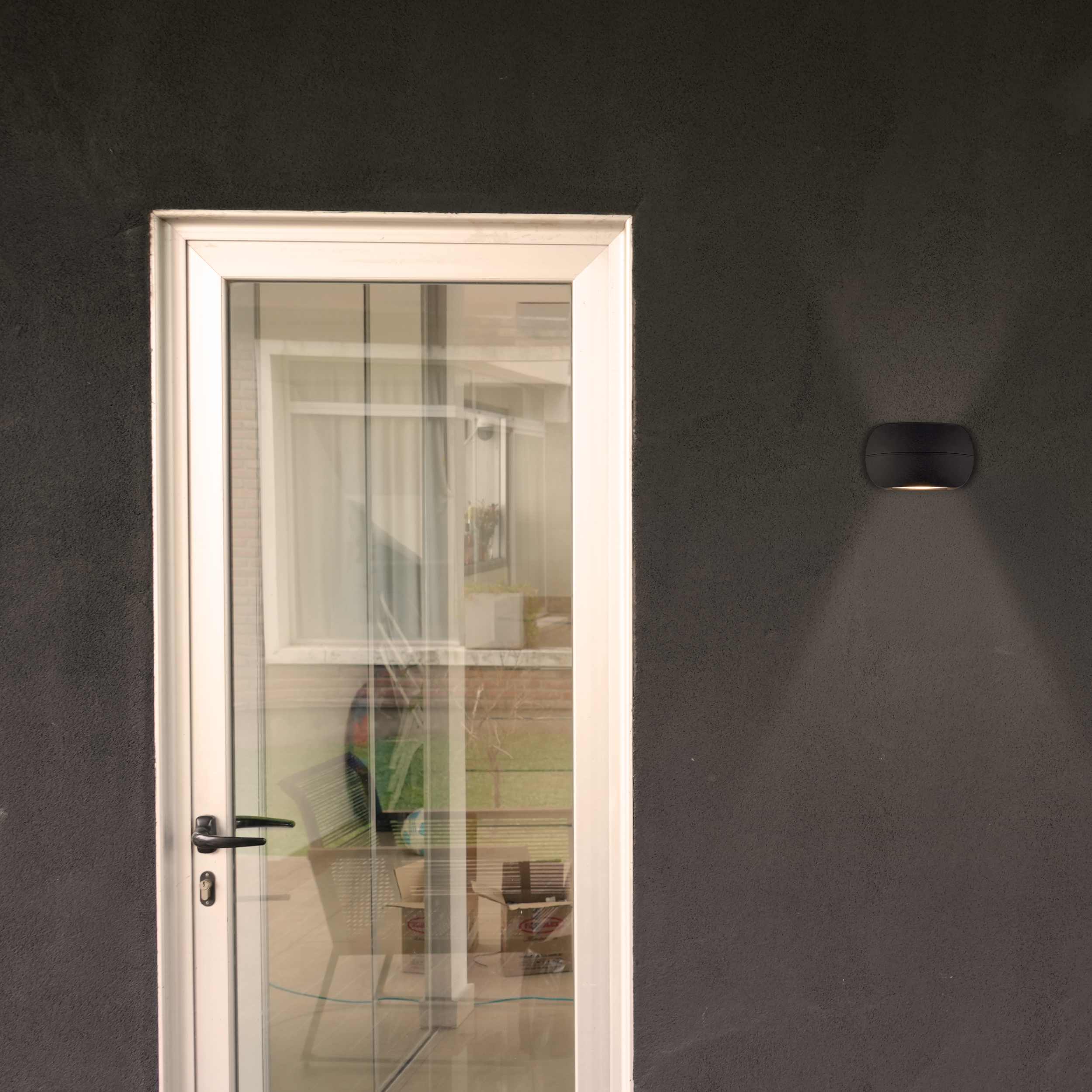 Aplique LED Exterior de Pared Bidireccional 10W IP65 Negro 18×11cm 220V Blanco Calido