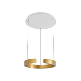 Lámpara LED Suspendida Oro Rosa, Ø40x52cm, 28W CCT Variable 3000-6500K