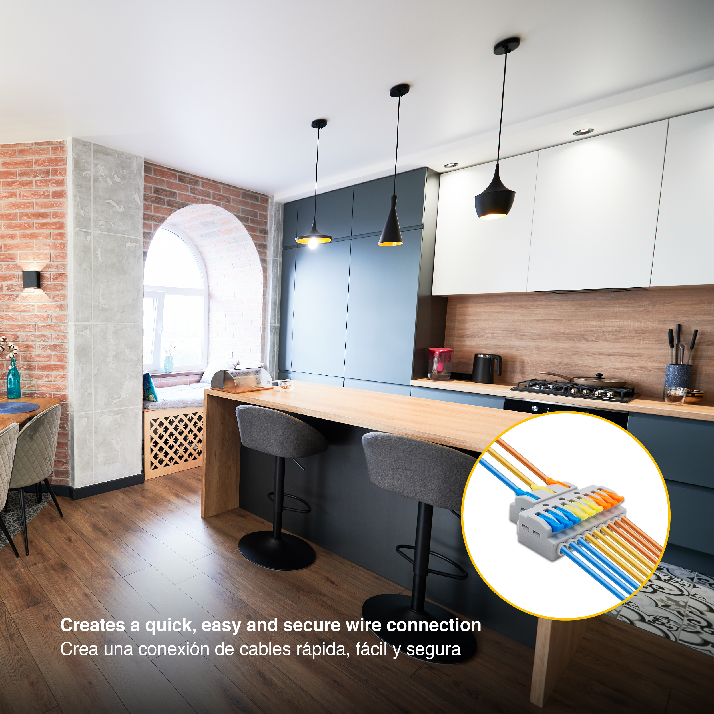 Conector Empalme Fast Clip, 3 a 9 Polos