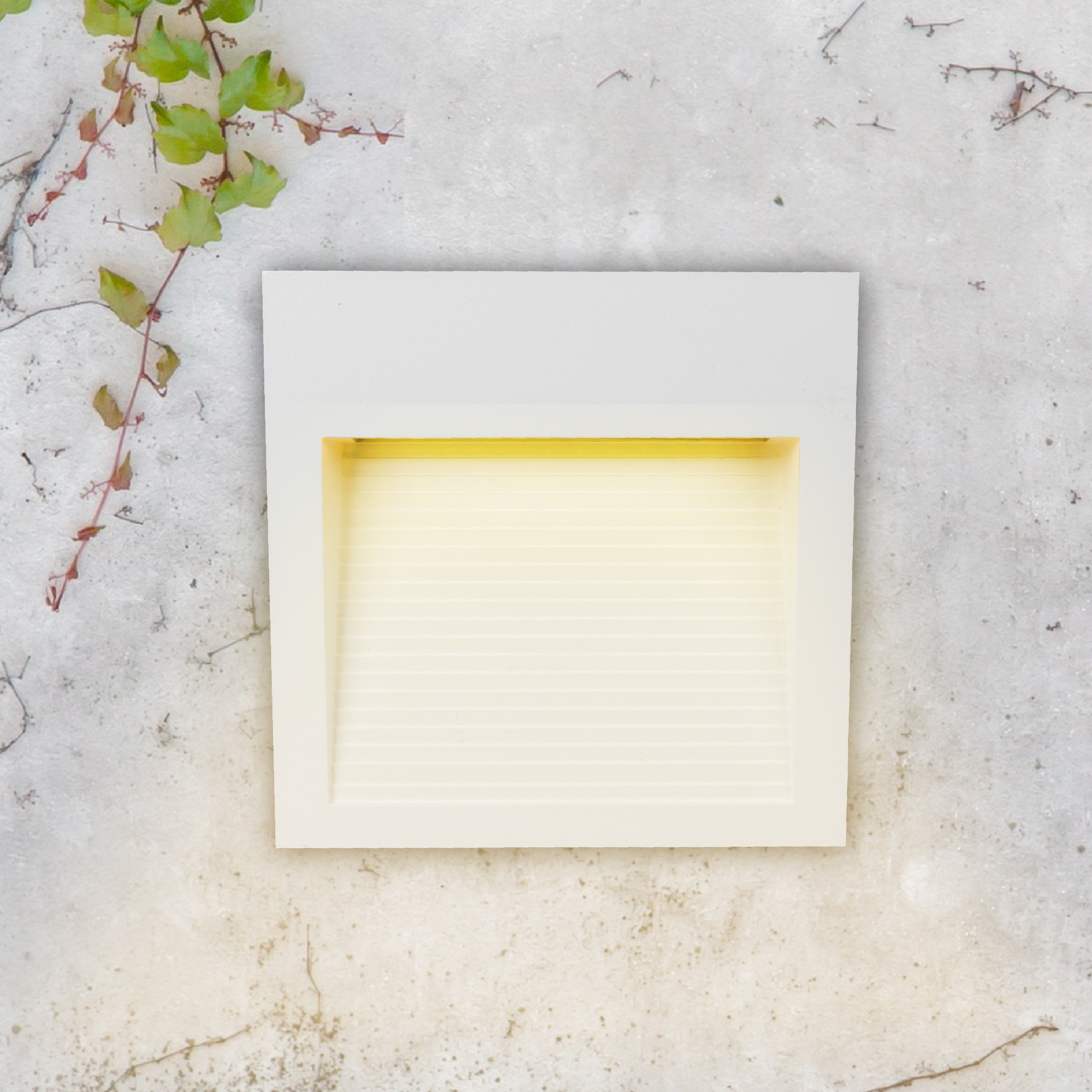 Aplique LED Exterior de Pared Cuadrado 6W IP65 Blanco 12x12cm 220V Blanco Cálido