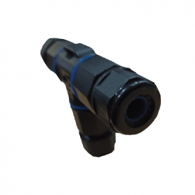 Conector en forma de T para reflectores, 3 polos, 24AWG-10AWG